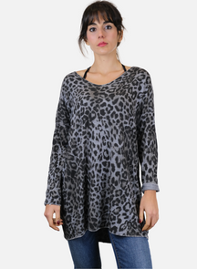 Maglia Da Donna Lunga Leopardata