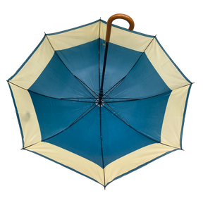 Klasyczny parasol z automatycznym otwieraniem - krzywa drewniana uchwyt i szerokie otwarcie