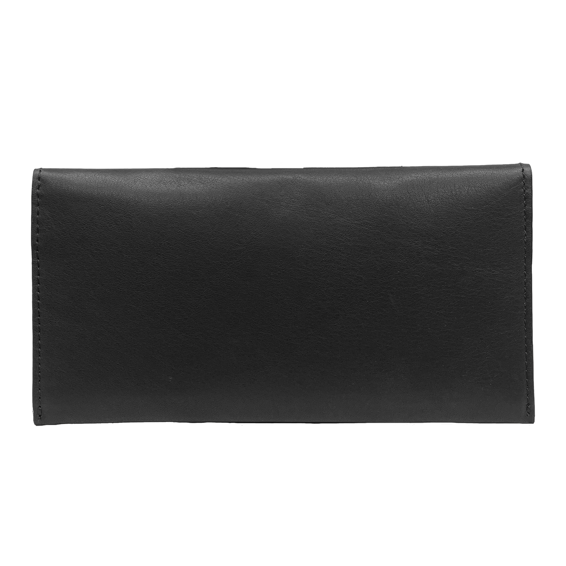 Moterų plonas portfelis su tikra oda su mygtuko uždarymu 19,2x10x6 cm