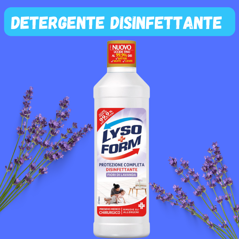 Lysoform Detergente Disinfettante Fiori Di Lavanda 900Ml Disinfettanti domestici
