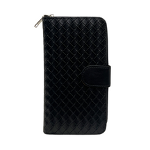 Women's wallet with elegant intertwining and multiple compartments