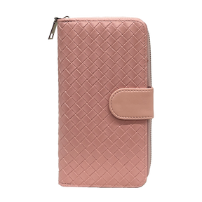 Women's wallet with elegant intertwining and multiple compartments