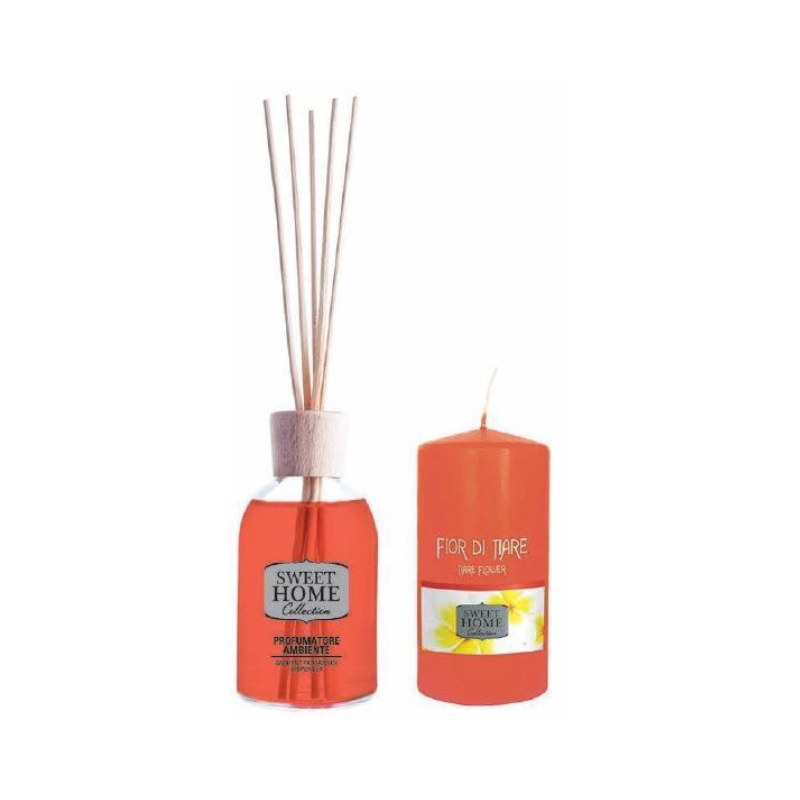 Sweet Home Parfümeur für Umgebungen bei Tiare' 100 ml + Kerze