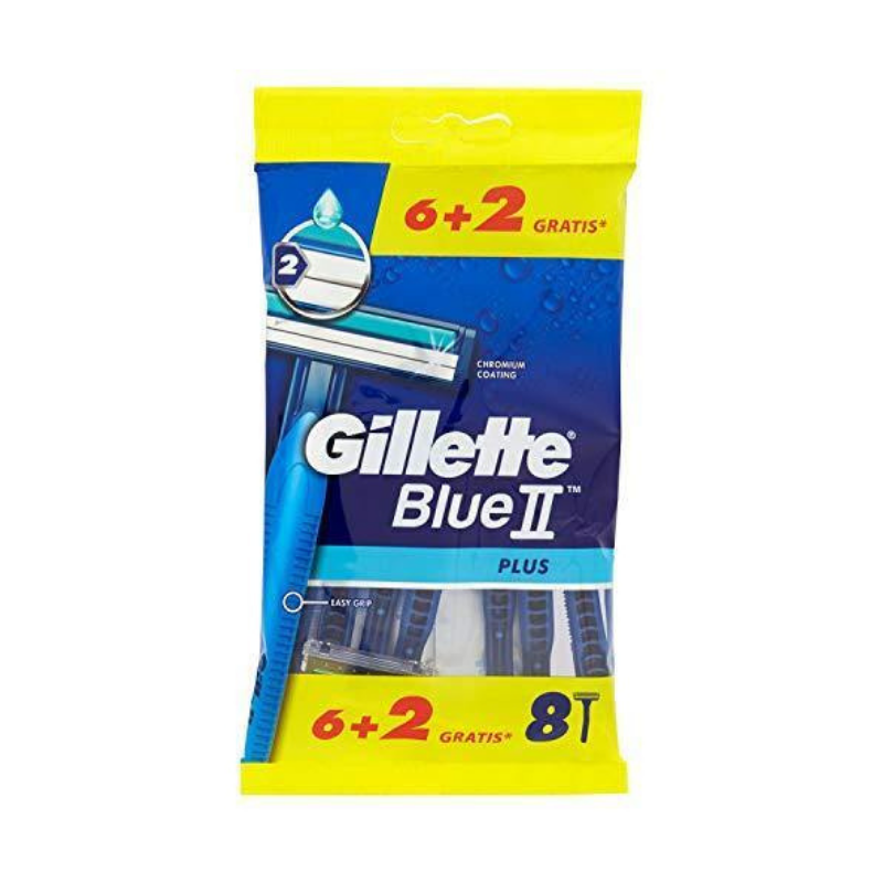 Gillet Blu Plus Rasoi Busta 6Pz + 2Pz In Omaggio Rasoi e lame per rasoi