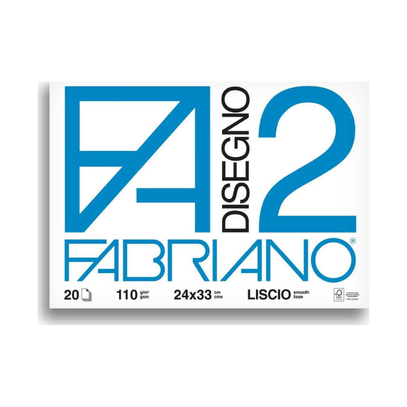 Fabriano Album Da Disegno 110 G, 20 Fogli Liscio Bianco - 24 X 33 Cm Album da disegno Unicarto.com