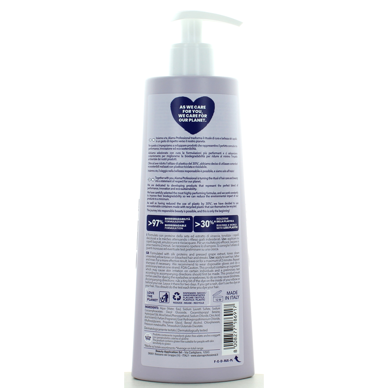 Alama no yellow shampoo blond hair, gray or decolved 500ml