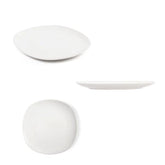 Balta kvadratinė plokštė su porceliano skersmeniu 25 cm