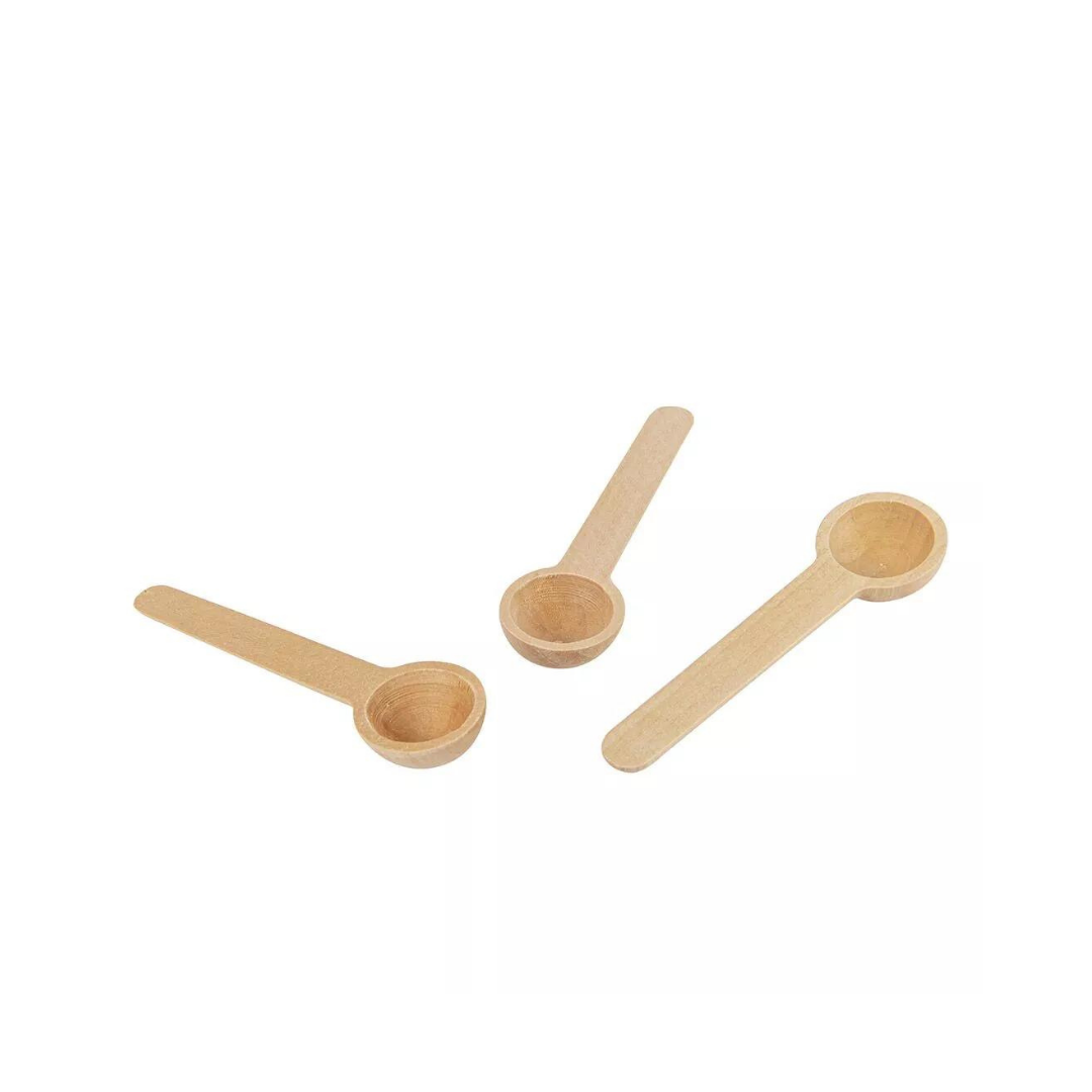Finely smooth wooden spoons - 6.5cm 6 -piece pack