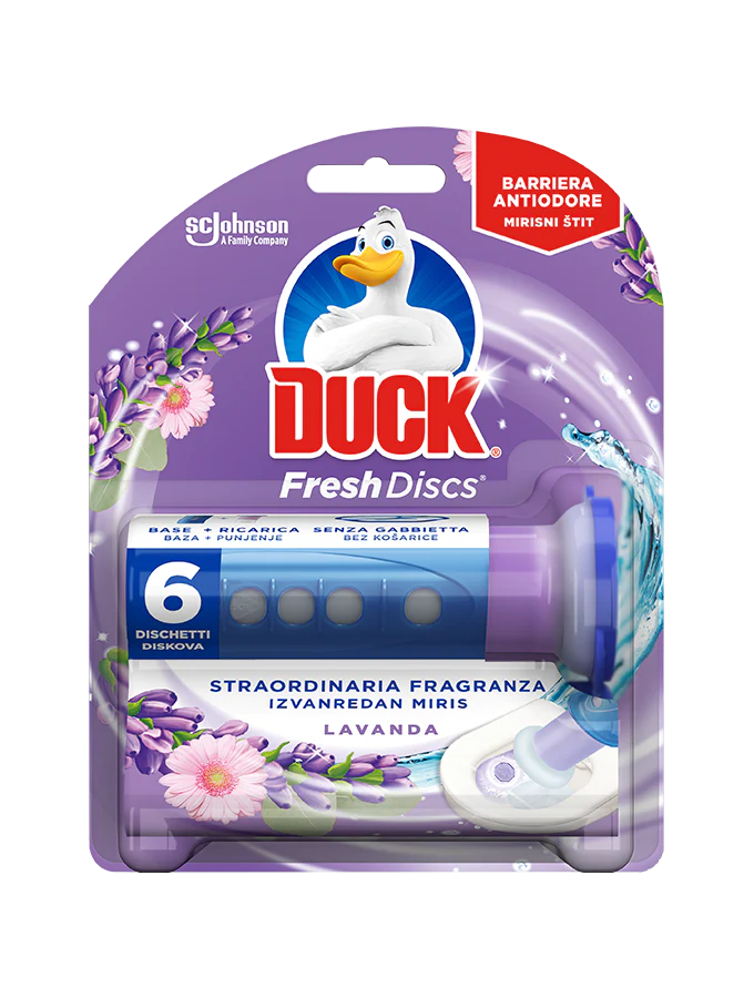 Duck Fresh Discs Toilettengel-Basis + Nachfüllung mit Bleichmitteln, verschiedene Düfte, 36 ml