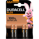 „Duracell Plus 100 AAA MN2400“ šarminis 1 5 V lizdinė plokštelė 4 vnt.