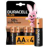 Duracell Plus - Confezione 4 Batterie Stilo AA - 1.5V Batterie stilo Unicarto.com