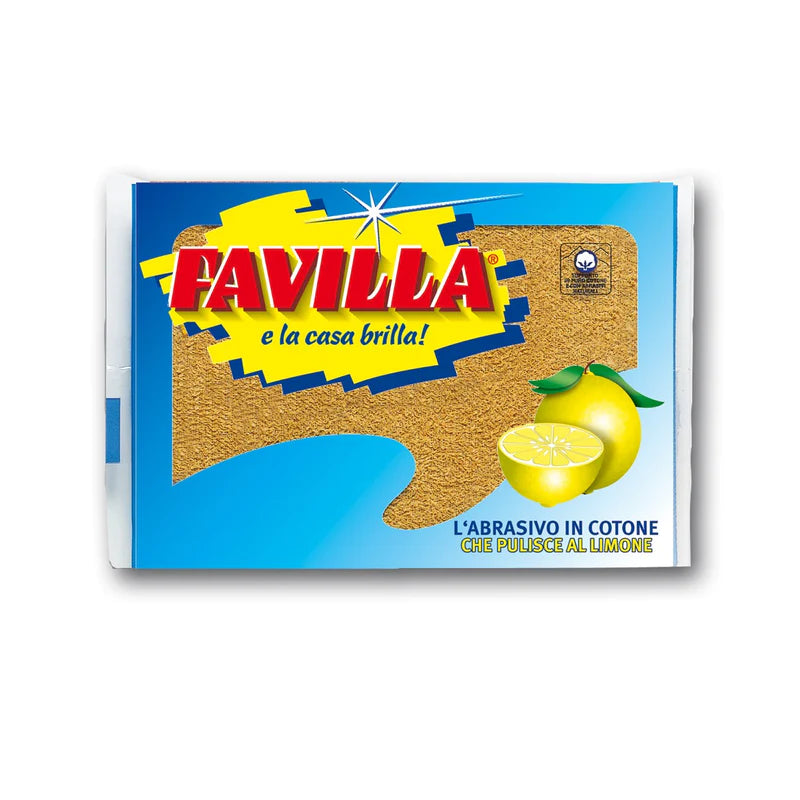 Favilla abrasive cloth in cotton lemon scent 25 pieces