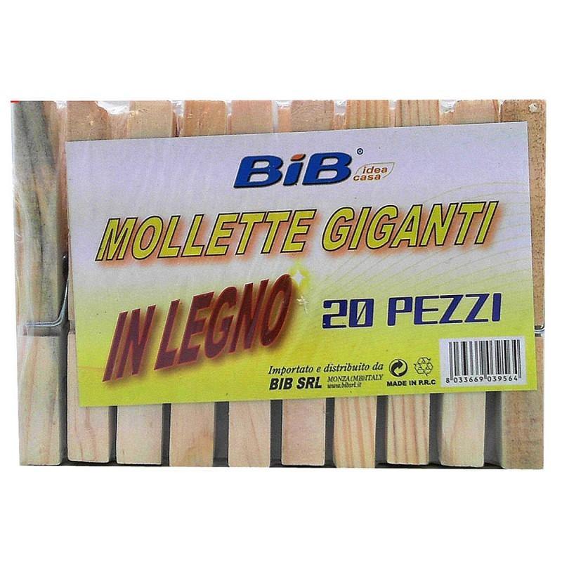 Molletta Di Legno Gigante 20 Pz 1/12-Mollette-Mitrovo.com