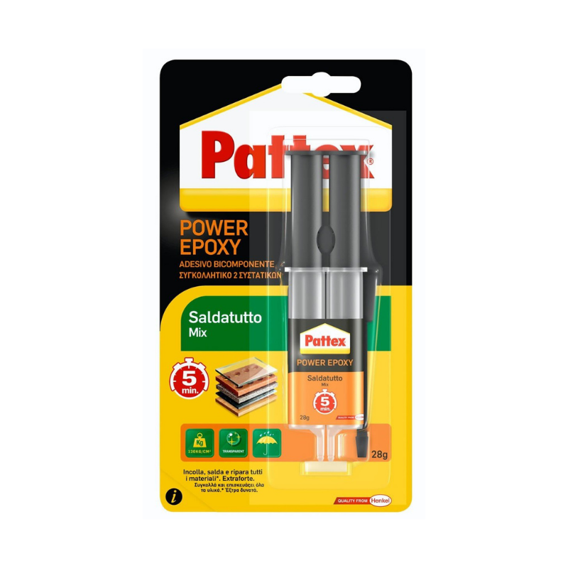 Pattex Power Epoxy - Saldatutto Mix 5 Minuti 28 G Adesivi colla Unicarto.com