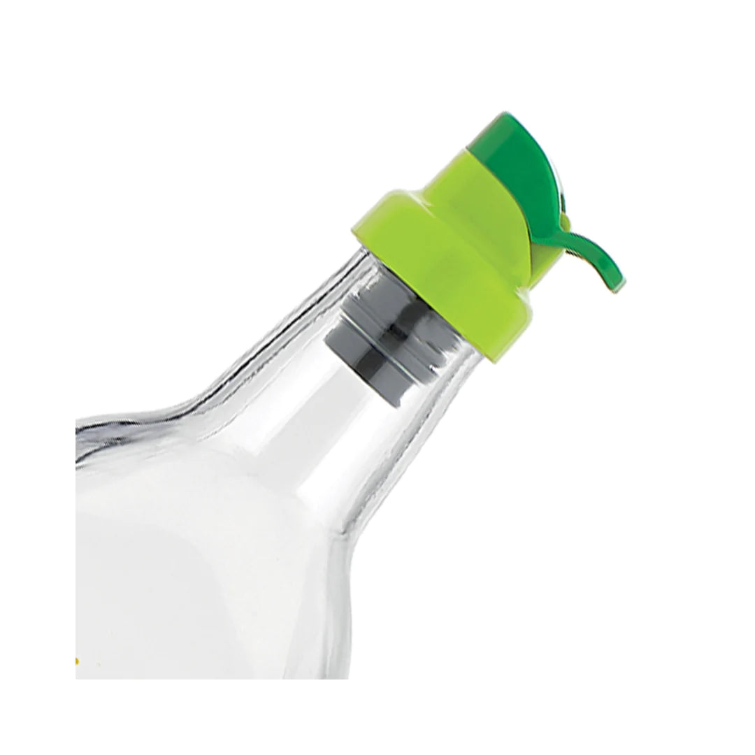 Verzierte Glasflasche mit Ölspender – 500 ml