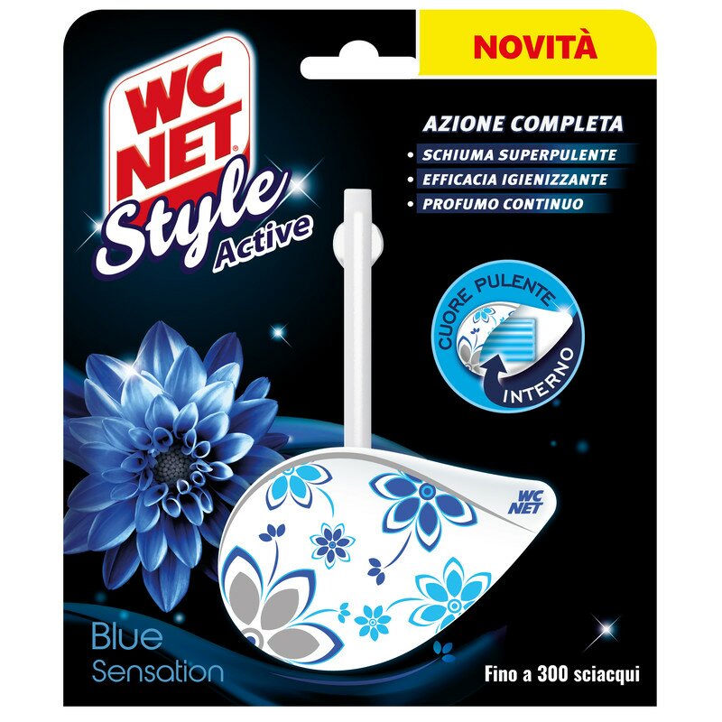 Wc Net - Tavoletta Style Active per WC, Blue Sensation, 1 Pezzo Tavolette WC e bidet